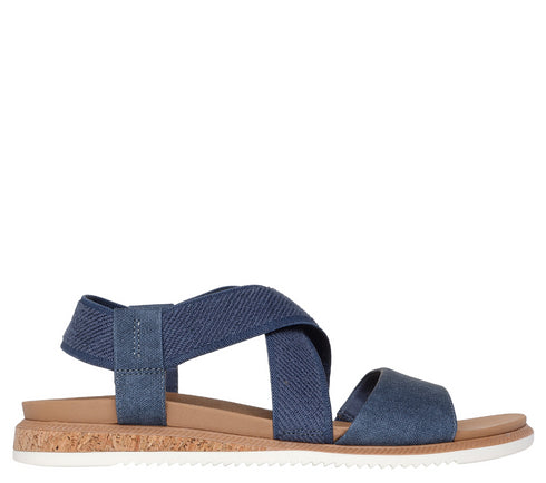Sandale sport, dama, SKECHERS BOBS DESERT KISS LOW 114705-SLT albastru, textil